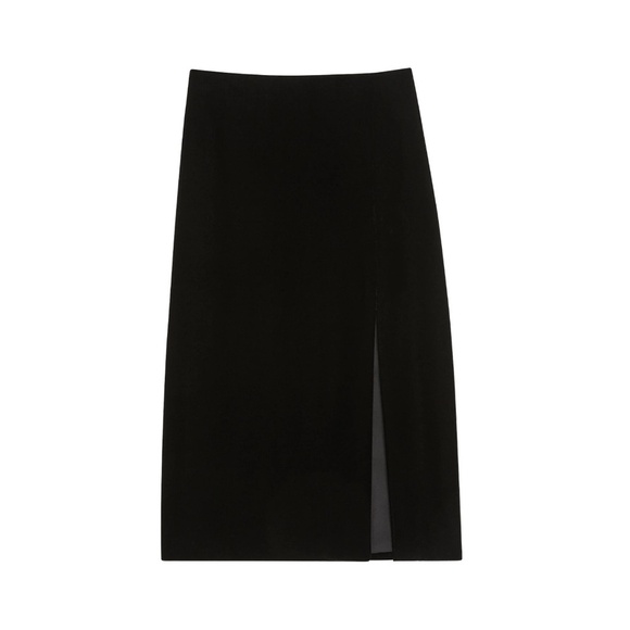 NEW Theory Slit Pencil Skirt in Stretch Velvet Sz. 14 - Picture 5 of 5